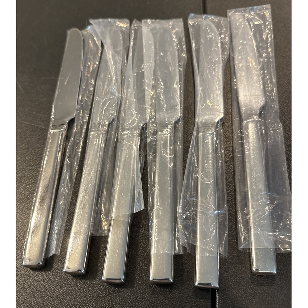 Reed & Barton Cole French Hollow Knife Stainless Steel Flatware Set Of 6 NEW